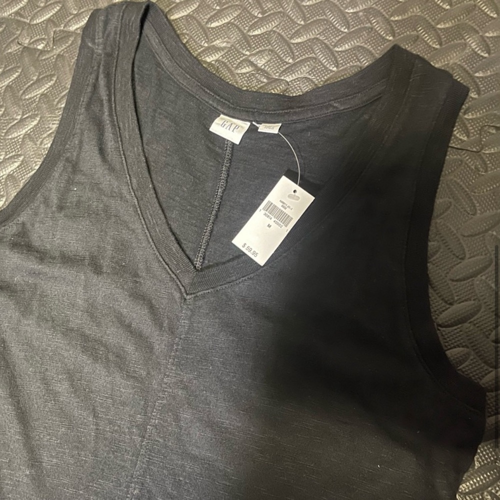 GAP MIDI DRESS SLEEVELESS SIZE Medium Black NEW Cotton Blend - Picture 3 of 12